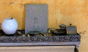Betonplatte "Buddha"