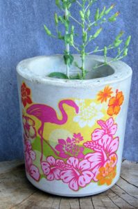 Saisonales - Blumentopf-Vase "Flamingo"