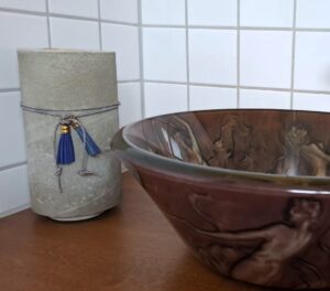 Seifenschale Säule für Aufsatz Waschbecken_1